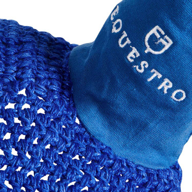 Bonnet chasse-mouches long Equestro Bleu royal