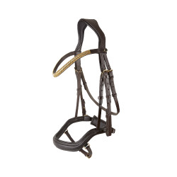 Anatomisch hoofdstel Horze Highbury frontriem met strass Donkerbruin