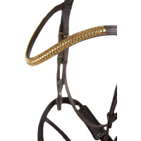 Bridon anatomique Horze Highbury frontal strass Marron foncé Bridon anatomique Horze Highbury frontal strass Marron foncé