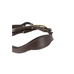 Anatomisch hoofdstel Horze Highbury frontriem met strass Donkerbruin