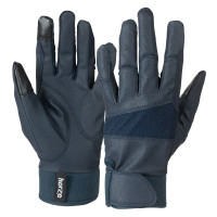Rekbare Horze handschoenen dames neopreen manchetten Donker marineblauw