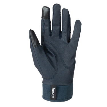 Gants extensibles Horze femme poignets néoprène Bleu marine foncé