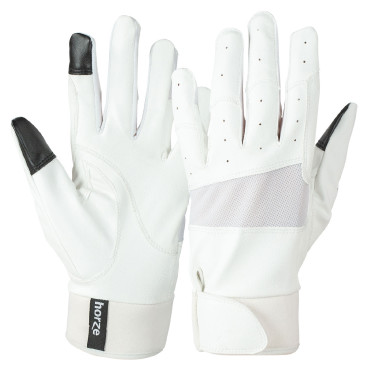 Gants extensibles Horze femme poignets néoprène Blanc