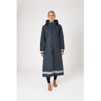 Imperméable Horze Hazel femme long à fentes Bleu marine foncé Imperméable Horze Hazel femme long à fentes Bleu marine foncé
