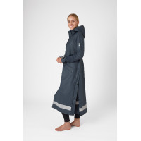 Imperméable Horze Hazel femme long à fentes Bleu marine foncé Imperméable Horze Hazel femme long à fentes Bleu marine foncé