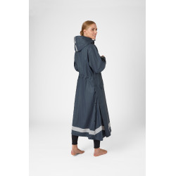 Imperméable Horze Hazel femme long à fentes Bleu marine foncé Imperméable Horze Hazel femme long à fentes Bleu marine foncé