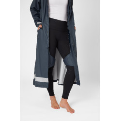 Imperméable Horze Hazel femme long à fentes Bleu marine foncé Imperméable Horze Hazel femme long à fentes Bleu marine foncé