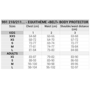 Beschermvest Equithème Belt Beschermvest Equithème Belt
