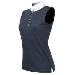 Polo Equithème Mesh Colours SM Marine / bleu / blanc