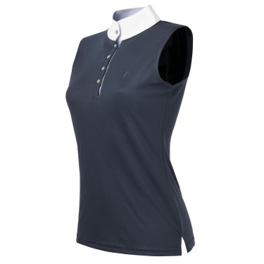 Polo Equithème Mesh Colours SM Marine / bleu / blanc