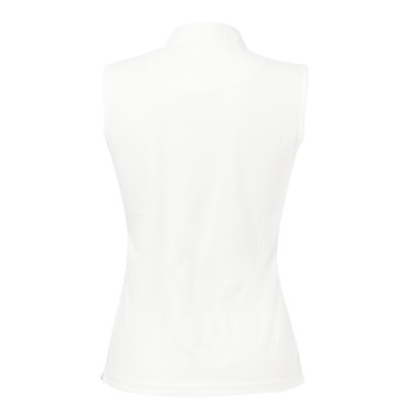 Polo Equithème Mesh Colours SM Wit /bruin / wit Polo Equithème Mesh Colours SM Wit /bruin / wit