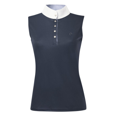 Polo Equithème Mesh Colours SM Marine / bleu / blanc