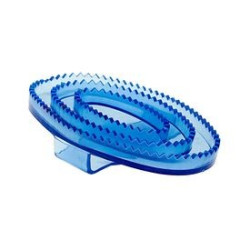Kleine flexibele rosborstel Horze van transparant rubber Kleine flexibele rosborstel Horze van transparant rubber