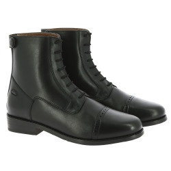 Boots Equithème Deauville à lacets et zip Noir