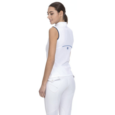 Wedstrijdpolo Equit'M mouwloos dames Wit Wedstrijdpolo Equit'M mouwloos dames Wit