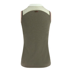 Damespolo Equithème Smoff zonder mouwen Ijzer Beige