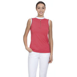 Damespolo Equithème Smoff zonder mouwen Fuchsia Roze