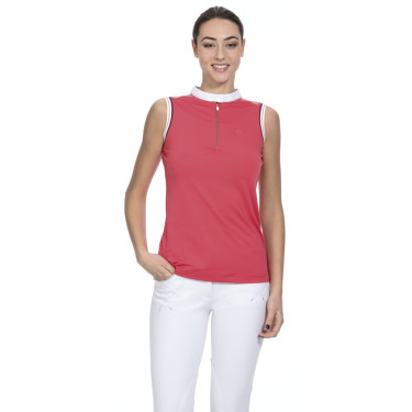 Damespolo Equithème Smoff zonder mouwen Fuchsia Roze