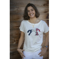 T-shirt Pénélope Poppy Jungle Blanc T-shirt Pénélope Poppy Jungle Blanc