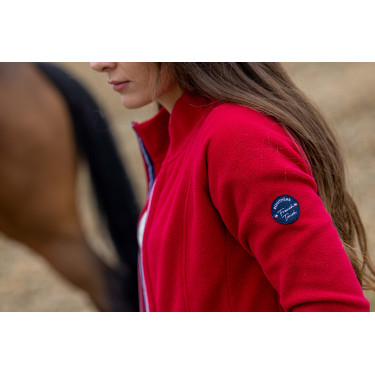 Veste polaire Equithème Lena Cerise Rouge Veste polaire Equithème Lena Cerise Rouge