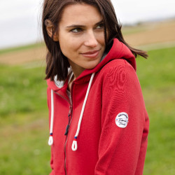Sweat zippé Equithème Courtney Cerise Rouge Sweat zippé Equithème Courtney Cerise Rouge