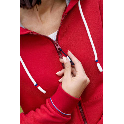 Sweat zippé Equithème Courtney Cerise Rouge Sweat zippé Equithème Courtney Cerise Rouge