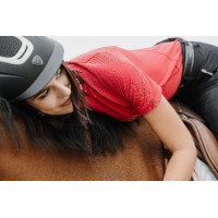 Polo Equithème Emma korte mouwen Kers Rood Polo Equithème Emma korte mouwen Kers Rood