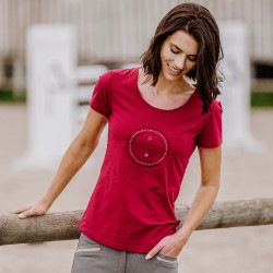 T-shirt Equithème Anna manches courtes Cerise Rouge T-shirt Equithème Anna manches courtes Cerise Rouge