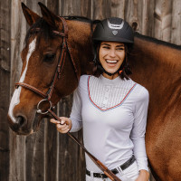 Polo Equithème Cabourg lange mouwen Wit Polo Equithème Cabourg lange mouwen Wit
