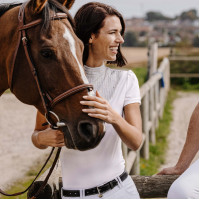 Polo Equithème Vilamoura korte mouwen Wit