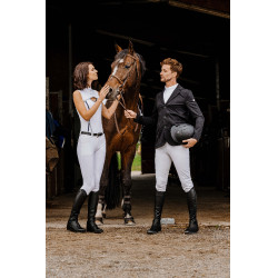 Polo Equithème Puebla Blanc / gris