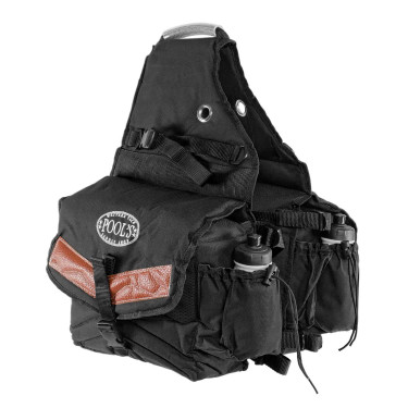 Gewatteerde achterzadeltas met 2 zakken Pool's Zwart Gewatteerde achterzadeltas met 2 zakken Pool's Zwart