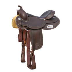 Selle western reining Pool's manteau rond 3010 Marron Selle western reining Pool's manteau rond 3010 Marron