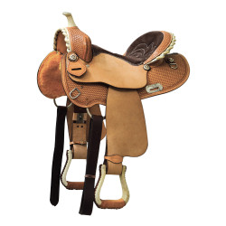 Selle western barrel Denver manteau rond Marron