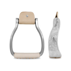 Étriers western Lakota aluminium et cuir Étriers western Lakota aluminium et cuir