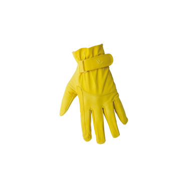 Gants d'équitation en cuir fermeture velcro Umbria Equitazione 174 Jaune Gants d'équitation en cuir fermeture velcro Umbria Equitazione 174 Jaune