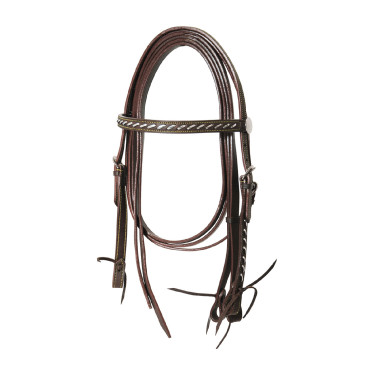 Bridon western Lakota Silver Wire avec rênes Marron