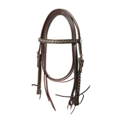 Western hoofdstel Lakota Silver Wire met teugels Bruin