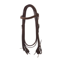Western hoofdstel Lakota met bloemen en teugels Bruin
