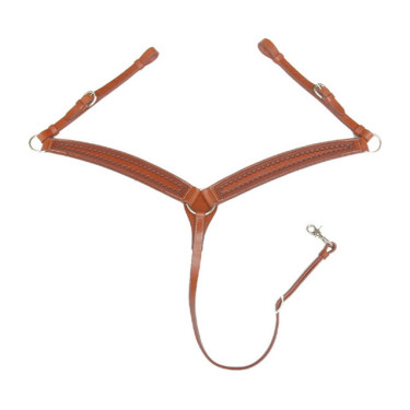 Collier de chasse western Pool's Border stamp Marron