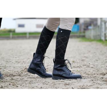 Chaussettes Equithème Roman Noir Chaussettes Equithème Roman Noir