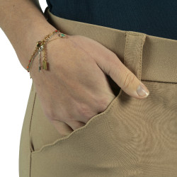 Pantalon Flags & Cup Yanista femme Taupe Marron