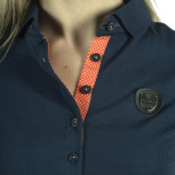 Polo femme Larissa Flags & Cup Bleu marine