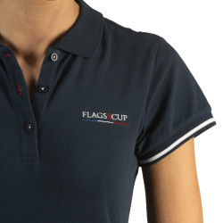 Polo femme France Collection Flags & Cup Bleu marine