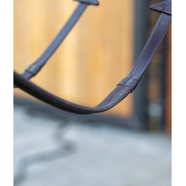 Rênes en caoutchouc LeMieux Marron / argent Rênes en caoutchouc LeMieux Marron / argent