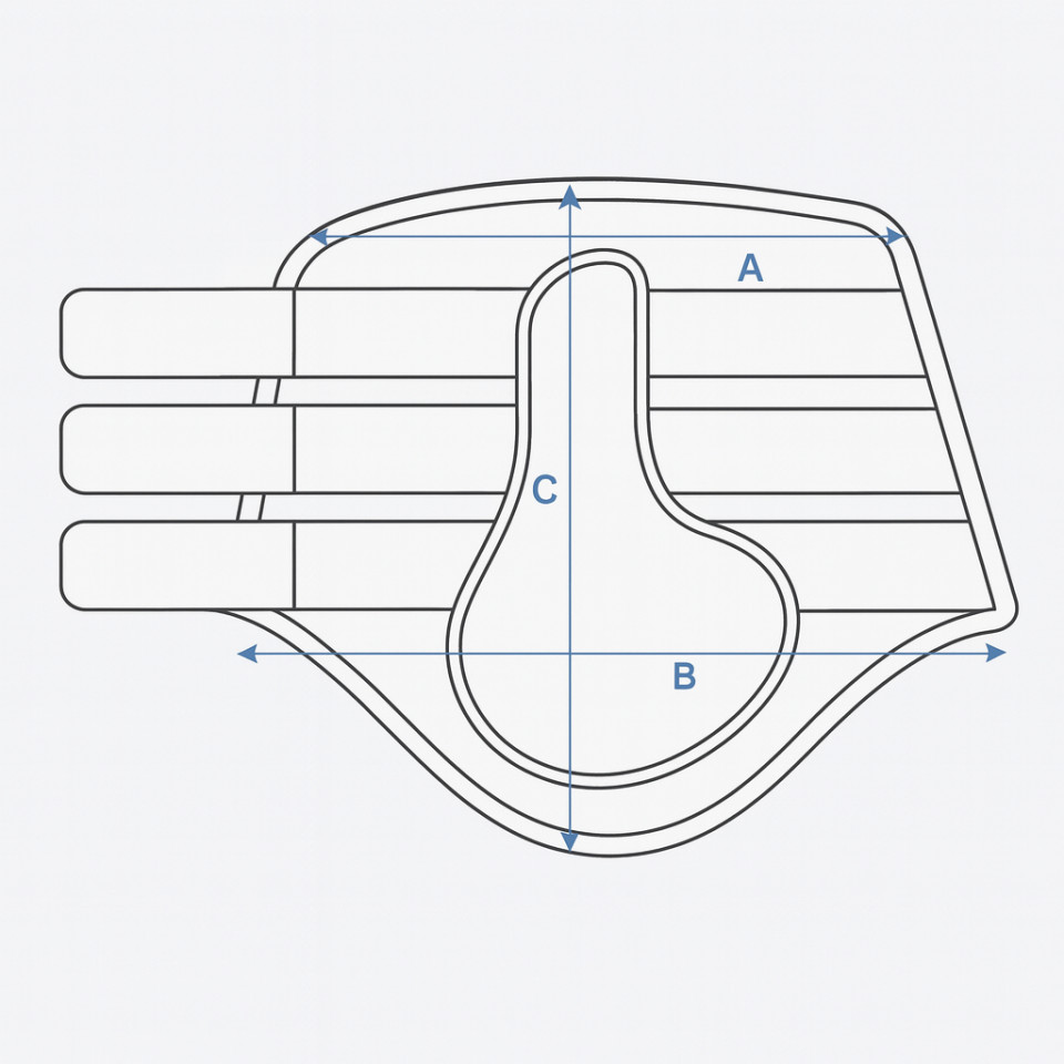 Illustration du guide des tailles pour Guêtre cheval Kingsland