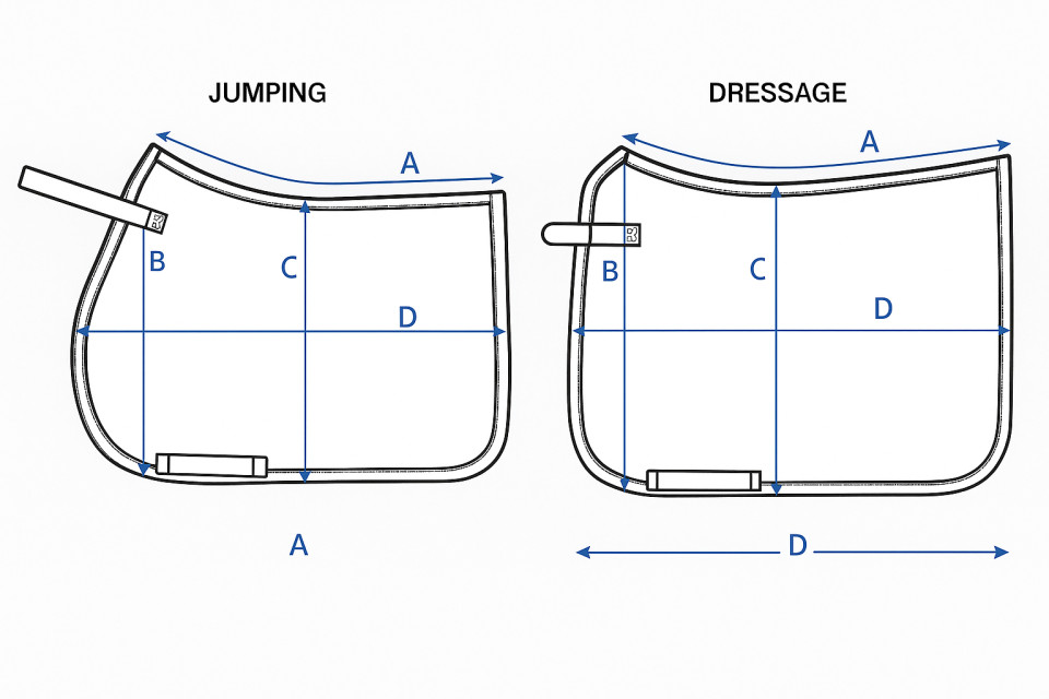Illustratie van de maattabel voor Sjabrak Kingsland