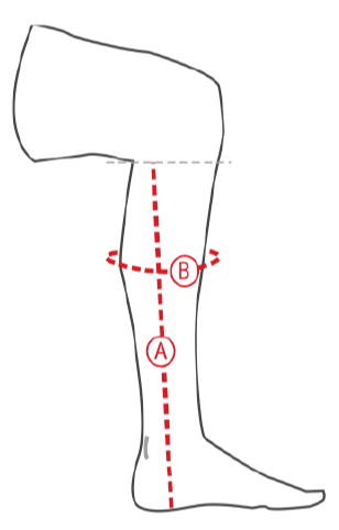 Illustratie van de maattabel voor Paardrijlaarzen Horze
