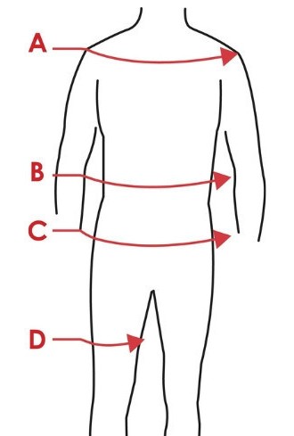 Illustration du guide des tailles pour Pantalons d'équitation Harcour